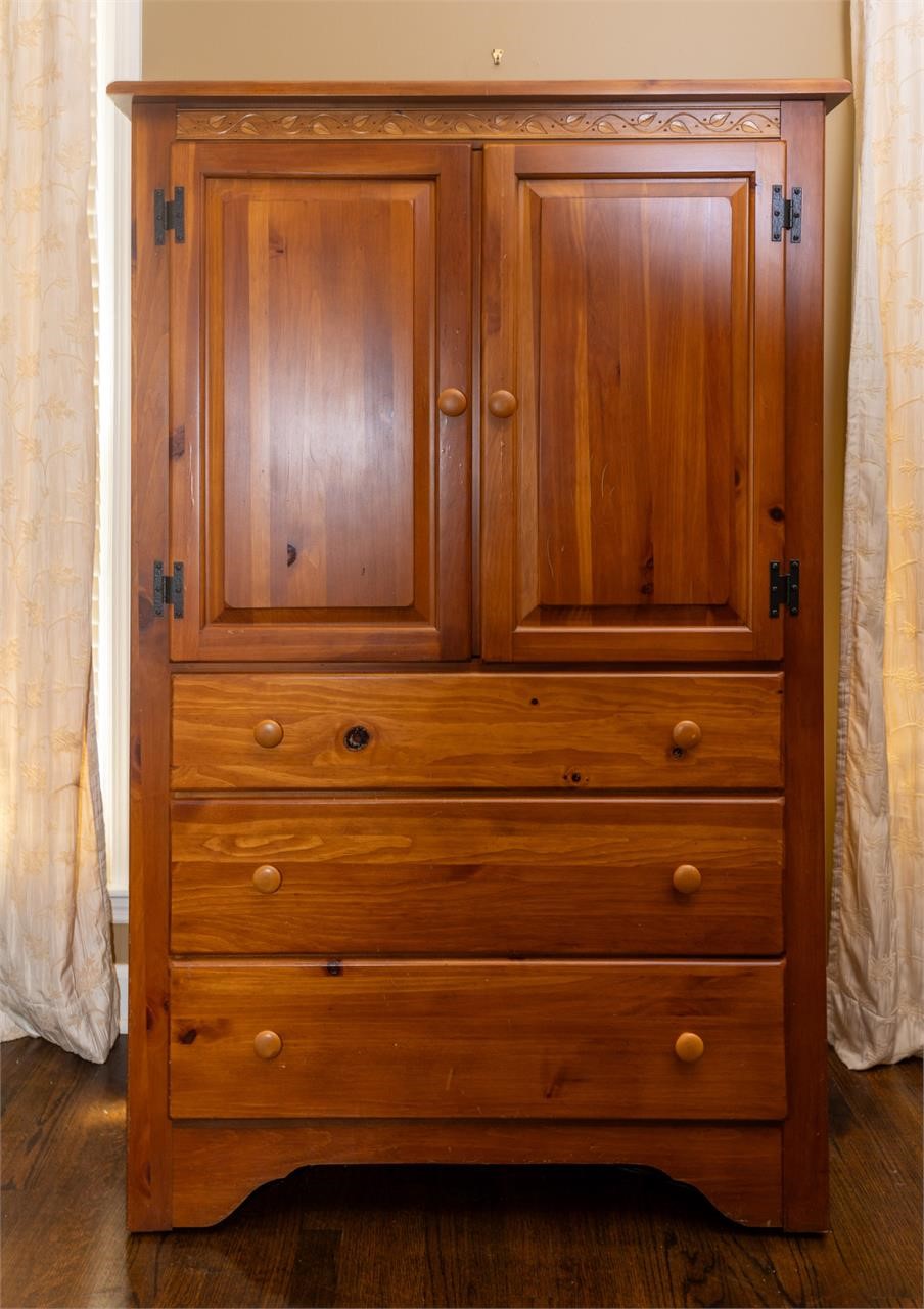 Kincaid Furniture pine armoire, Shaker Ridge line