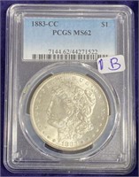 1883 CC MS62 PCGS Silver $1