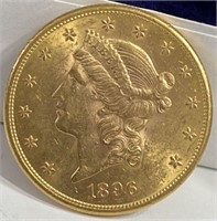 1896 S Gold $20 Liberty Head Coin