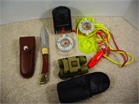 Compasses, Knife and Binoculars