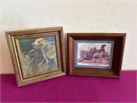 Pheasant & Dogs Prints Wood Frames