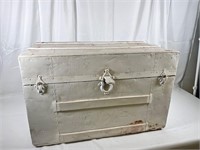 Antique painted flat top trunk