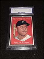 1961 Topps Mickey Mantle GEM MT 10 New York Yankee