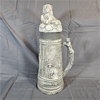 Huge Pottery African Animal Stein