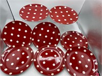 Pottery Barn Polka Dot plates