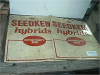 2 Seedkem Hybrids seed metal signs