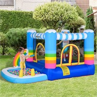 Outsunny Inflatable Bounce House for Kids