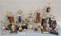 Vintage 1980s Pigeon Racing Trophies - 17 Trophies