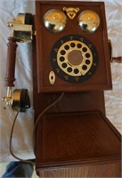 antique style push button wall phone