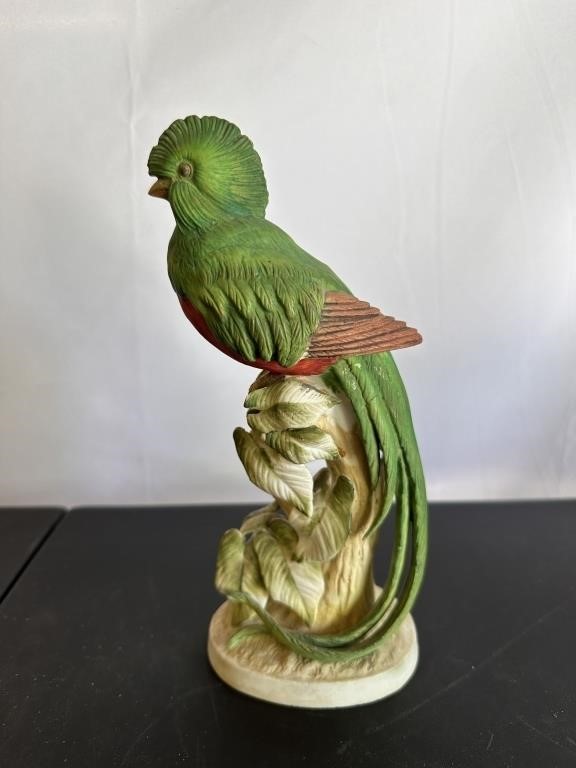 Lefton Hand Painted Green Parrot