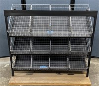 Metal Shelf Unit W/ Wire Basket Inserts