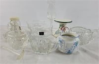 Misc glass and ceramic dishes