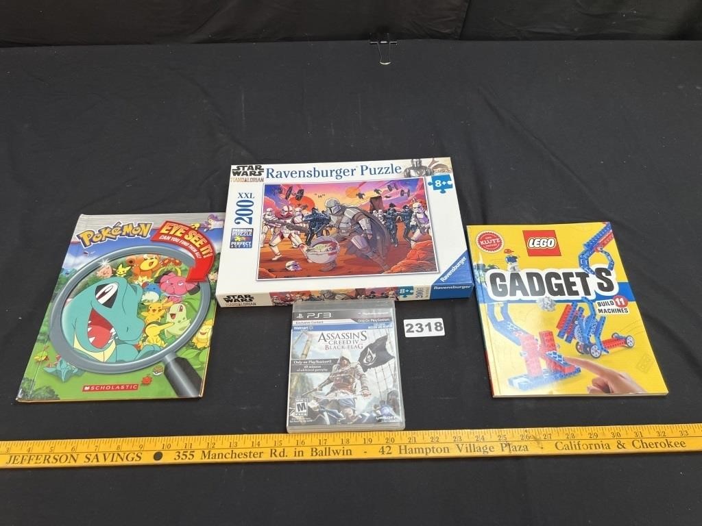 PS3 Game, Star Wars Puzzle, Lego & Pokemon Book