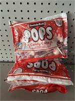 (4) Tootsie Roll Pops Candy Cane Bags