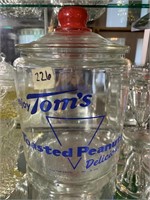 Vintage Toms Peanut Jar with Lid