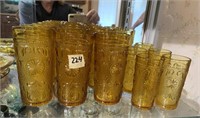 Lot of Assorted Amber Glasses