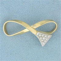 1/3ct TW Diamond Infinity Slide or Pendant in 14K