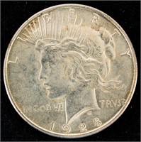 Coin 1928-S Peace Silver Dollar CH BU