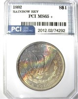 1882 Morgan MS65+ Rainbow Rev LISTS $525