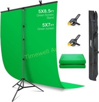 EMART Green Screen Backdrop with Stand  5 x 8.5ft