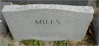Engraved granite headstone: 26"W x 10"D x 17"H