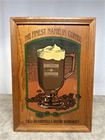 Old Bushmills Coffee Wood Sign 24 x 17