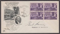 Earl Warren Autograph on US First Day Cover with S