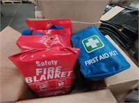 5 Fire Blankets, First Aid Kit, 2 Smoke Detectors
