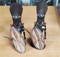 R- Pair Of Tribal Wooden Sculptures