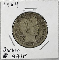 1904 Barber Silver Half Dollar, US