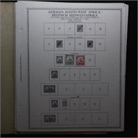 German Colonies Stamp Accumulation on Pages
