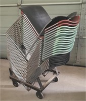 (AS) Metal And Plastic Conference Chairs With