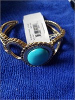 Blue Stone Silver Tone Bracelet