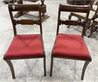 Pair of Duncan Phyfe Mahogany Side Chairs