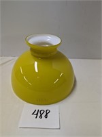 Antique Yellow Milk Glass Lamp Shade