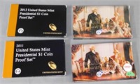 (4) Presidential Proof Sets: 2007, 2008, 2011,