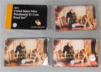 (4) Presidential Proof Sets: 2007, 2008, 2009,