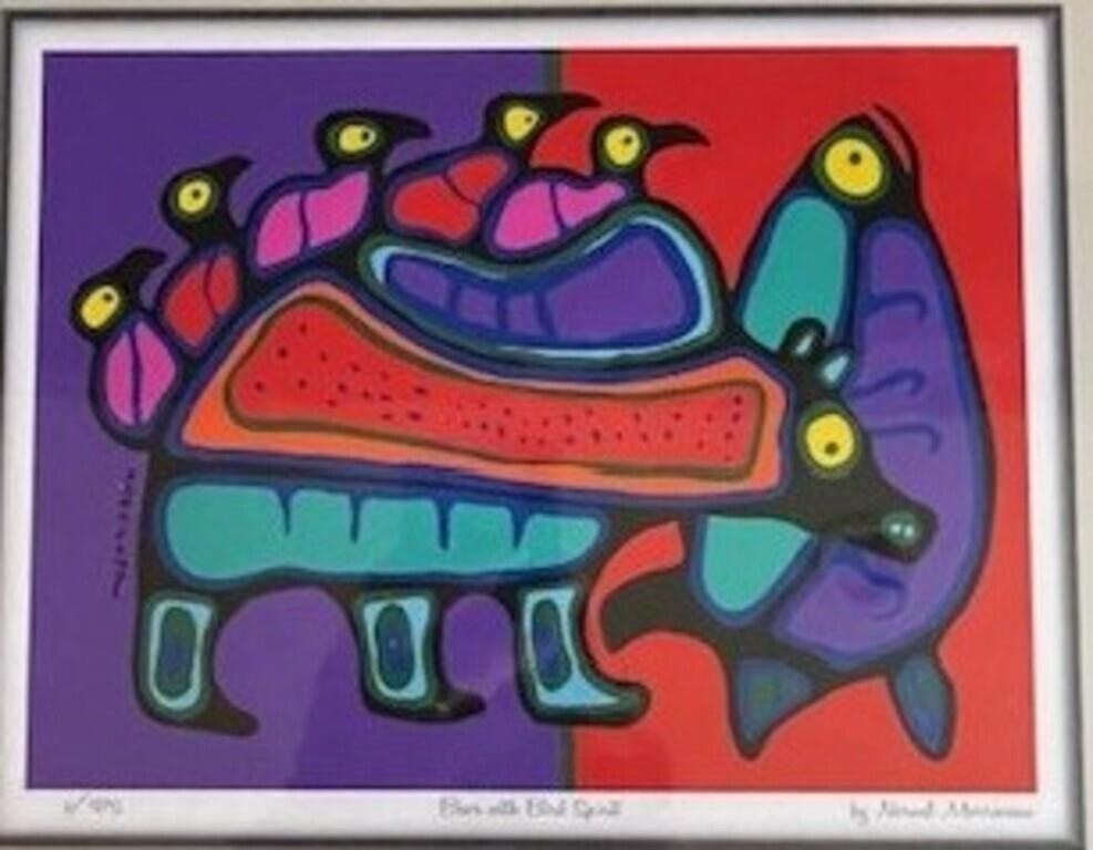 "Bear with Bird Spirit" by Norval Morrisseau