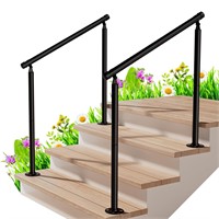 2 Pack Handrails for Outdoor Steps 3 Step Stair Ra