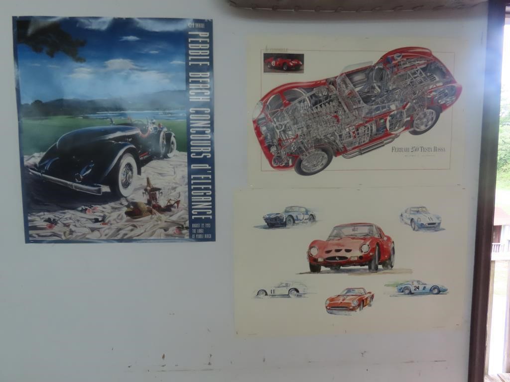 3 Vintage Sports Car Posters