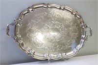 Lg. Vtg. Victorian EPC Etched Platter