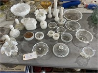 MILK GLASS HOBNAIL COLLECTIBLES