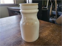 Milk glass juice jar