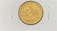 GOLD: 1852 $2.50 Gold Liberty Coin