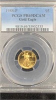 GOLD: 1988-P $5 Gold American Eagle PCGS PR69DCAM