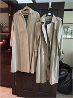 Duo of Burberry all -weather coats. Approx size