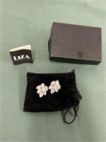 Liza Collection Rhinestone Clip On Earrings