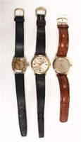 3 Vintage Hamilton Men's Wristwatches
