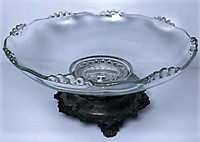 Silver Plated Footed Bowl with Glass Bowl
