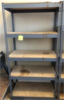 Metal frame adjustable shelves